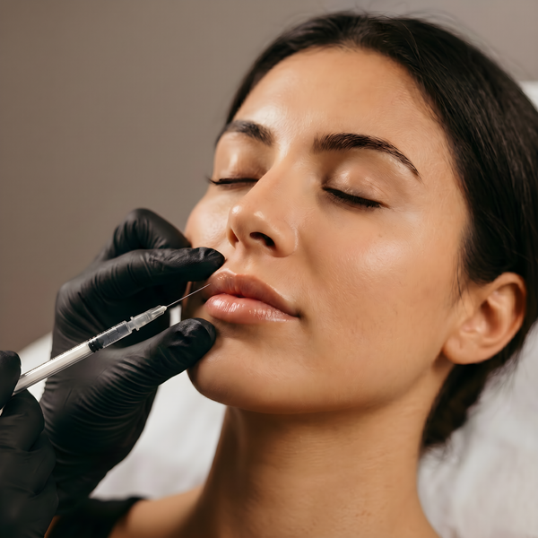 Aumento de labios con aguja